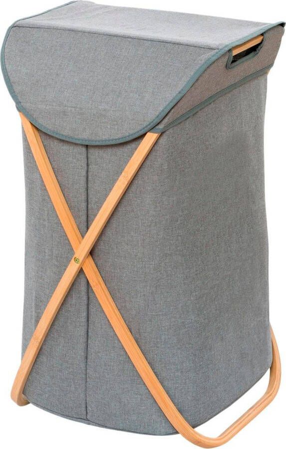 Wenko Wasmand Bahari 79 Liter Bamboe polyester Grijs