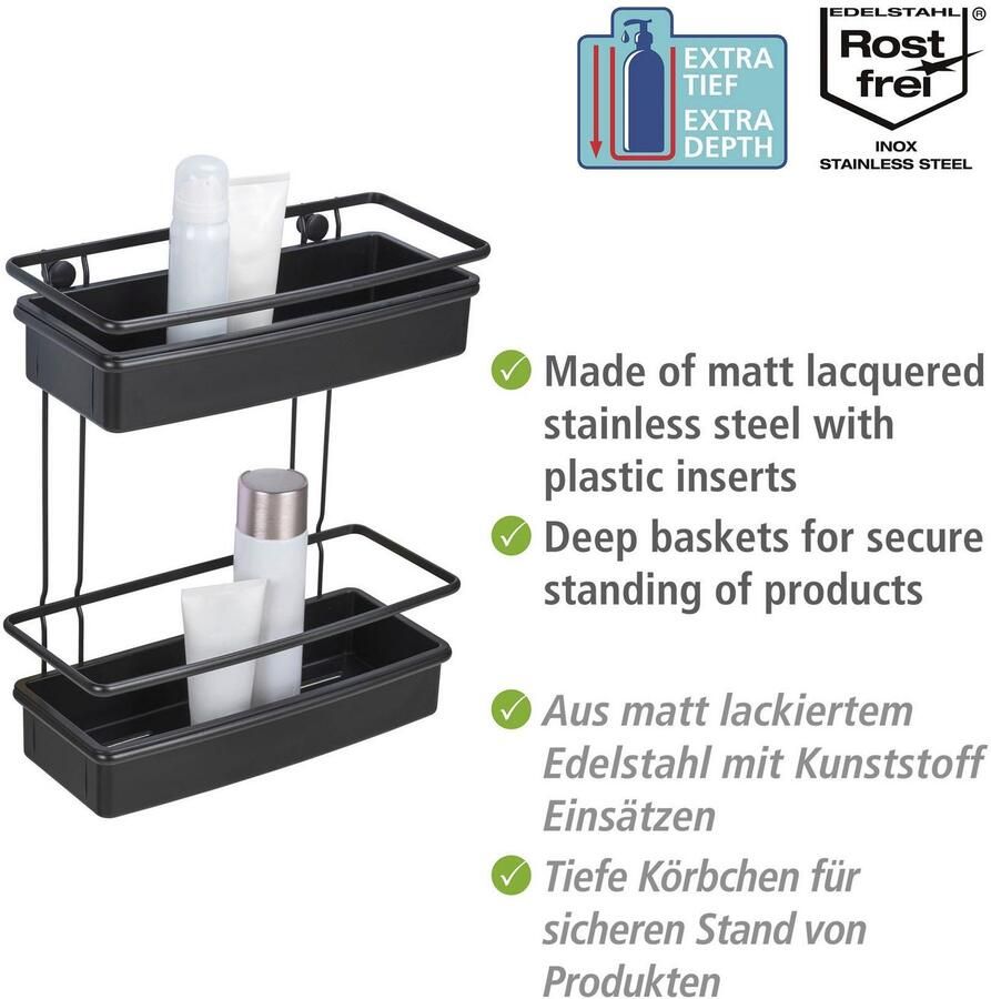 Wenko Badkamerrekje Molinella 2 etages extra diepte manden