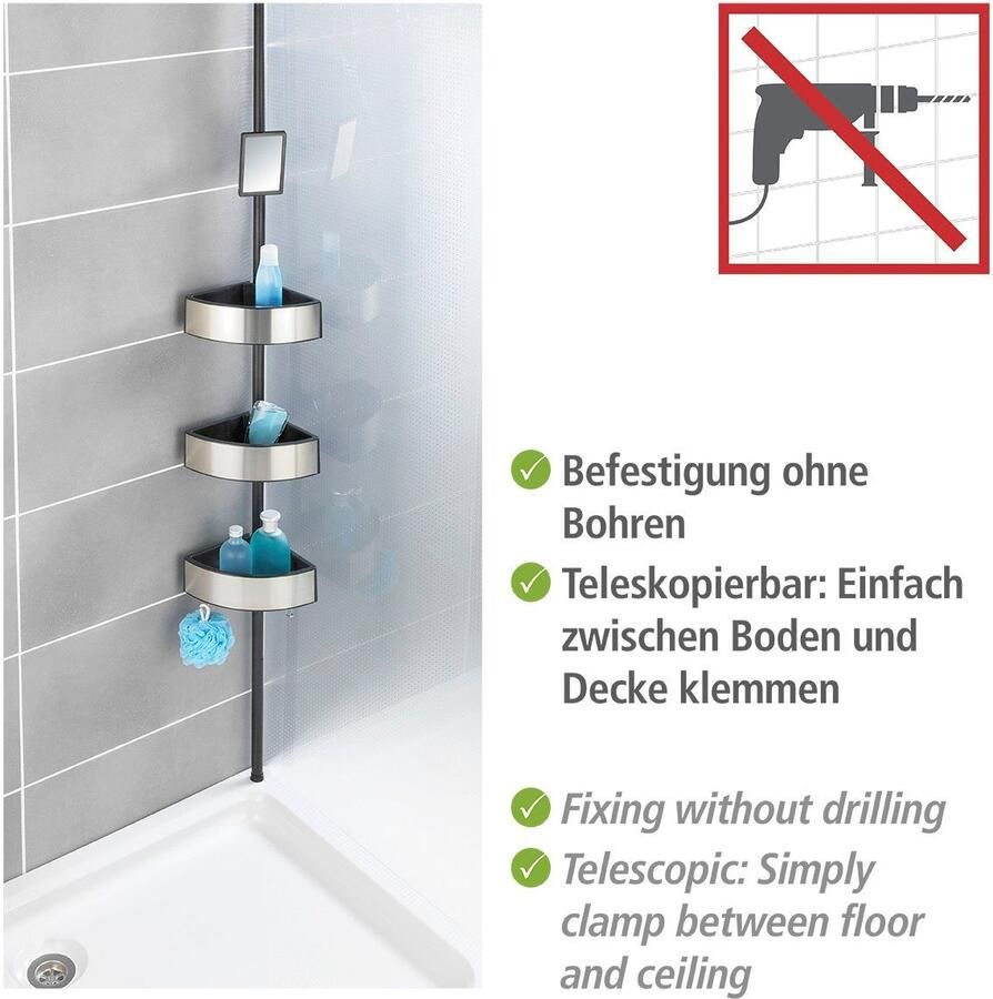 Wenko Badkamerrekje Premium Big black