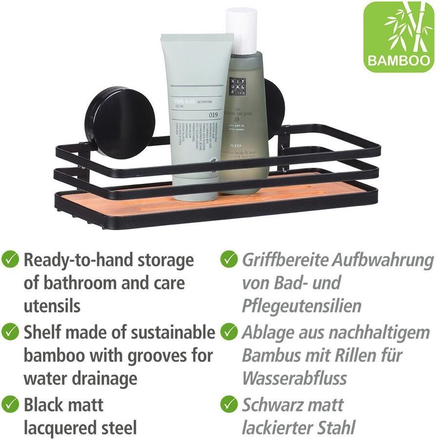 Wenko Badkamerrekje Static-Loc Alba Bevestigen zonder boren