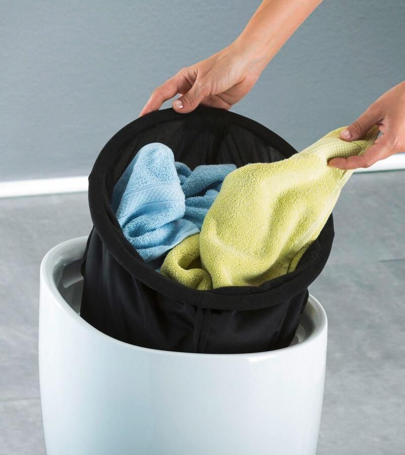 Wenko Hocker Candy Petrol Badhocker met uitneembare waszak