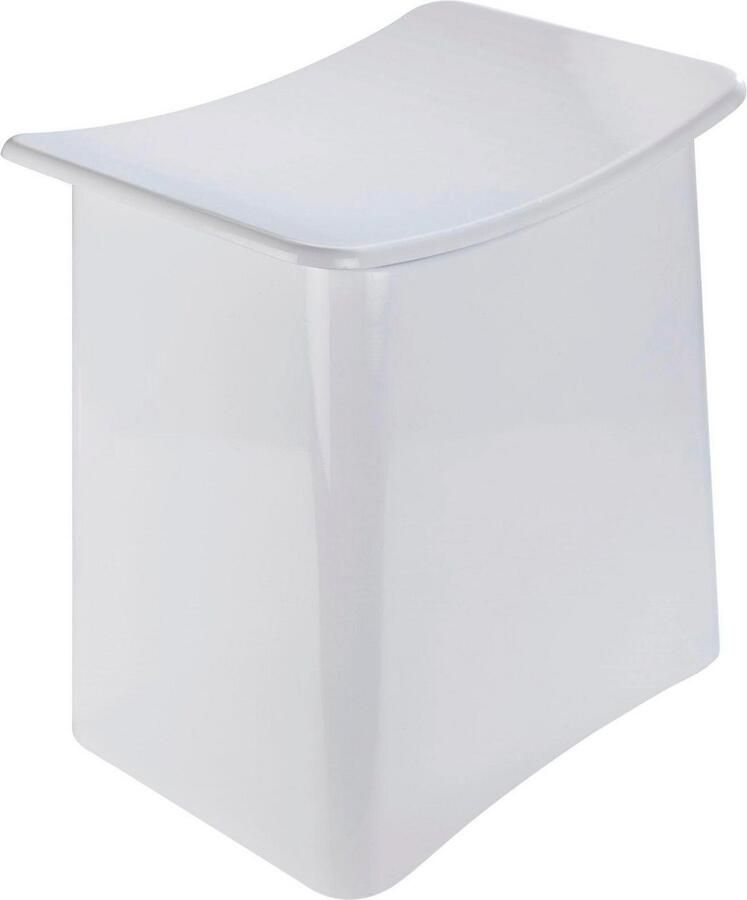 Wenko Wasmand en Badkruk Wing Wit Badkamerkruk