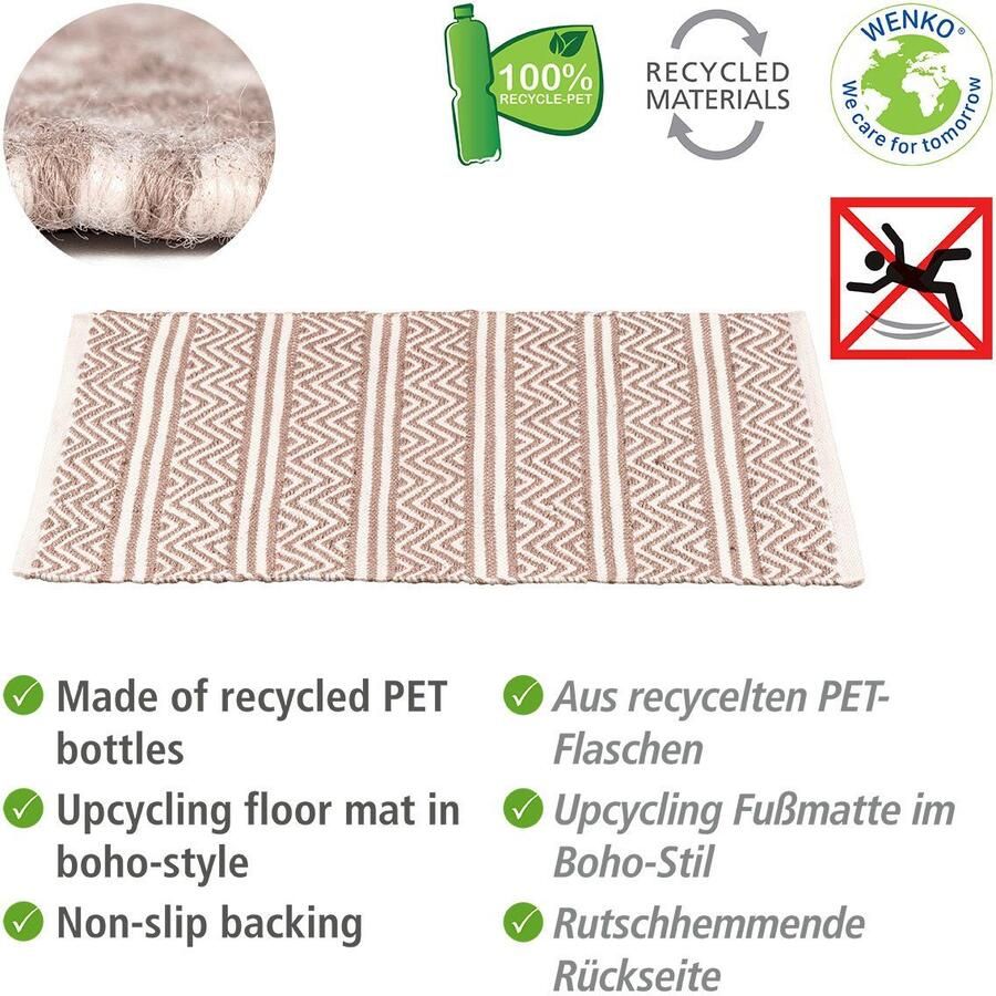 Wenko Badmat Shaki gerecycled PET 50 x 80 cm Shaki