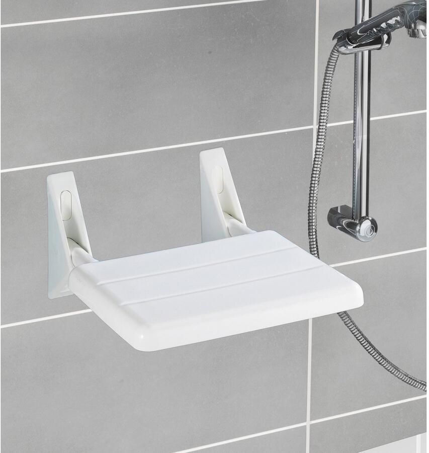 Wenko Secura douche wandstoel | opklapbaar | 35 x 36 x 19 cm | belastbaar tot 120 kg