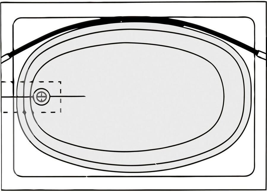 Wenko Boogstang Chroom Douchegordijn breedte 110 200 cm