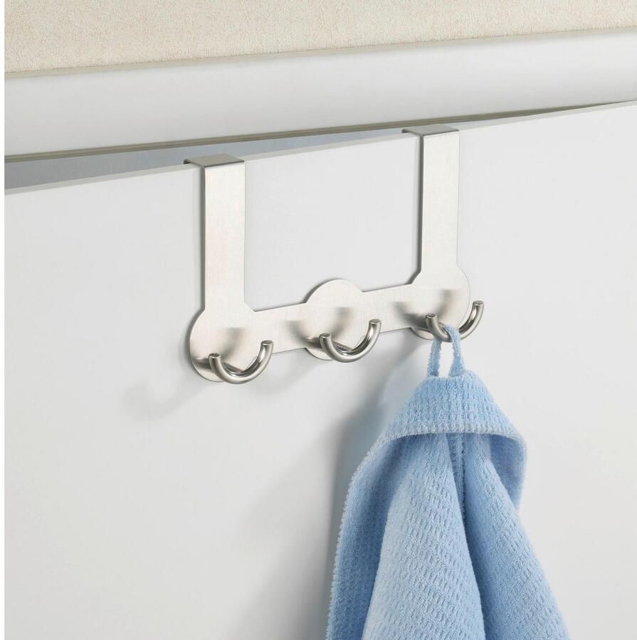 Wenko Deurhaak Model Rondo Deurkapstok hakenlijst met 3 haken voor een deursparing van 2 cm