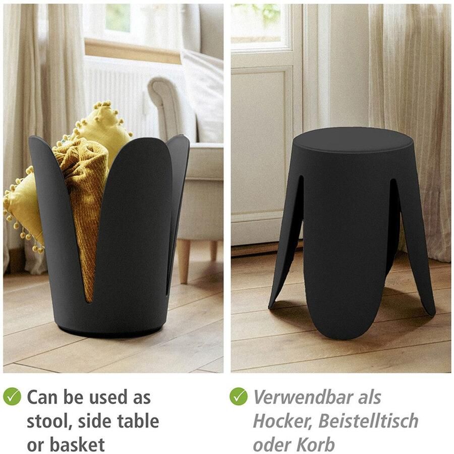 Wenko Douche en badkrukjes Modell Comiso Universele kruk belastbaar tot 180 kg met antislip voeten