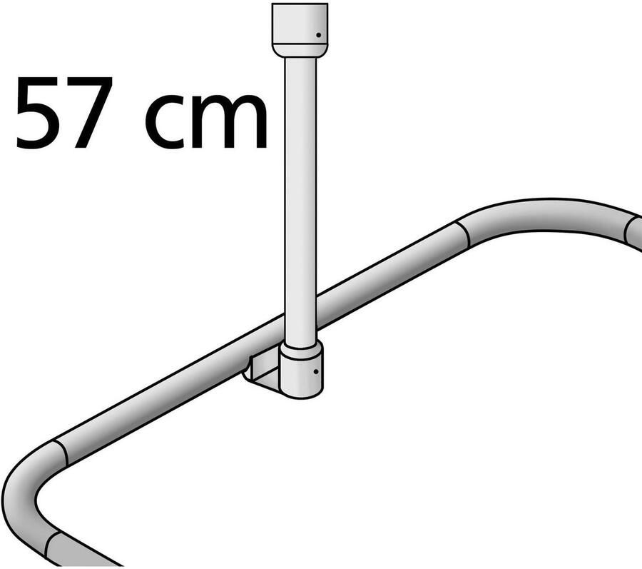 Wenko Douchegordijnstang