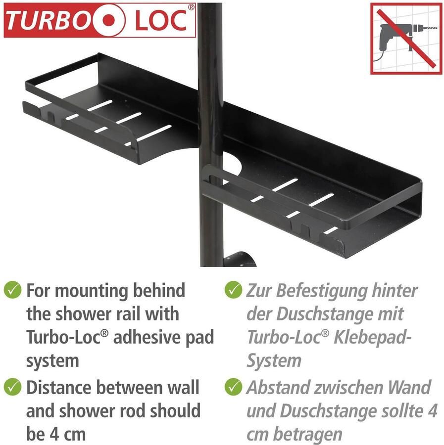 Wenko Doucherekje Turbo-Loc douchstangencaddy Altarella L
