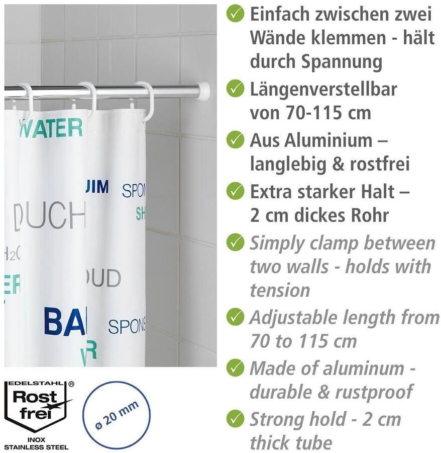 Wenko Douchestang Telescoop