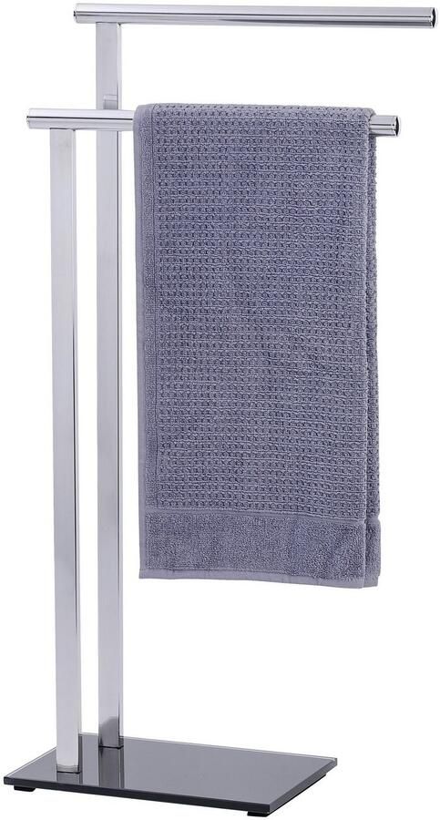 Wenko Handdoekhouder Lava 2 armen RVS glas Handdoekrek