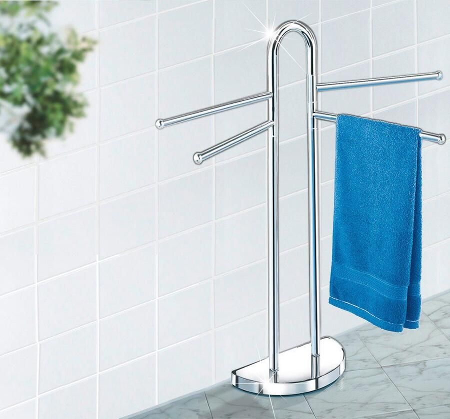 Wenko Handdoekhouder Ruimtewonder Vier beweegbare armen