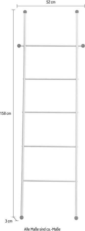 Wenko Handdoek ladder RVS mat decoratieladder met anti slip noppen