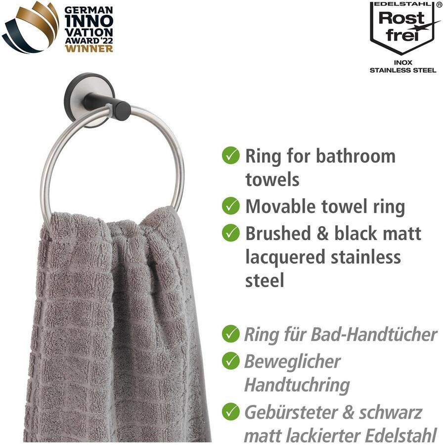 Wenko Handdoekring UV-Loc Udine bevestigen zonder boren