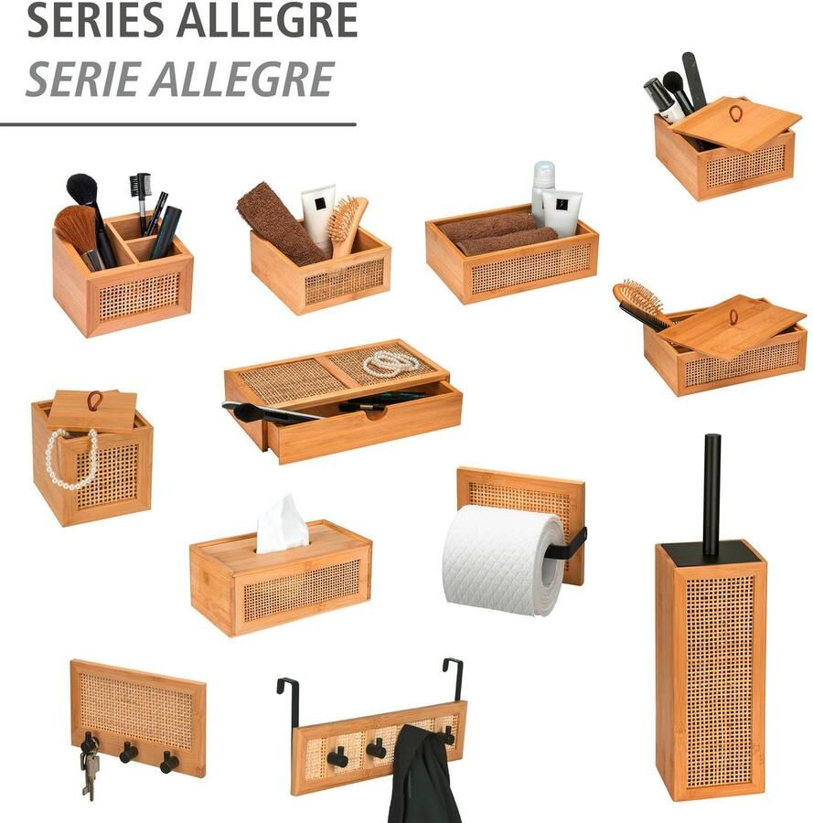 Wenko Handdoekenrek Allegre inclusief 2 in hoogte verstelbare draagstangen