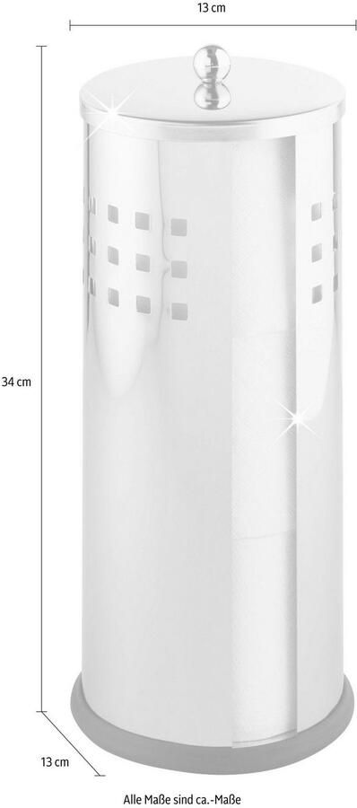 Wenko Toilet-voorraadrollenhouder ANCONA Edelstaal roestvrij