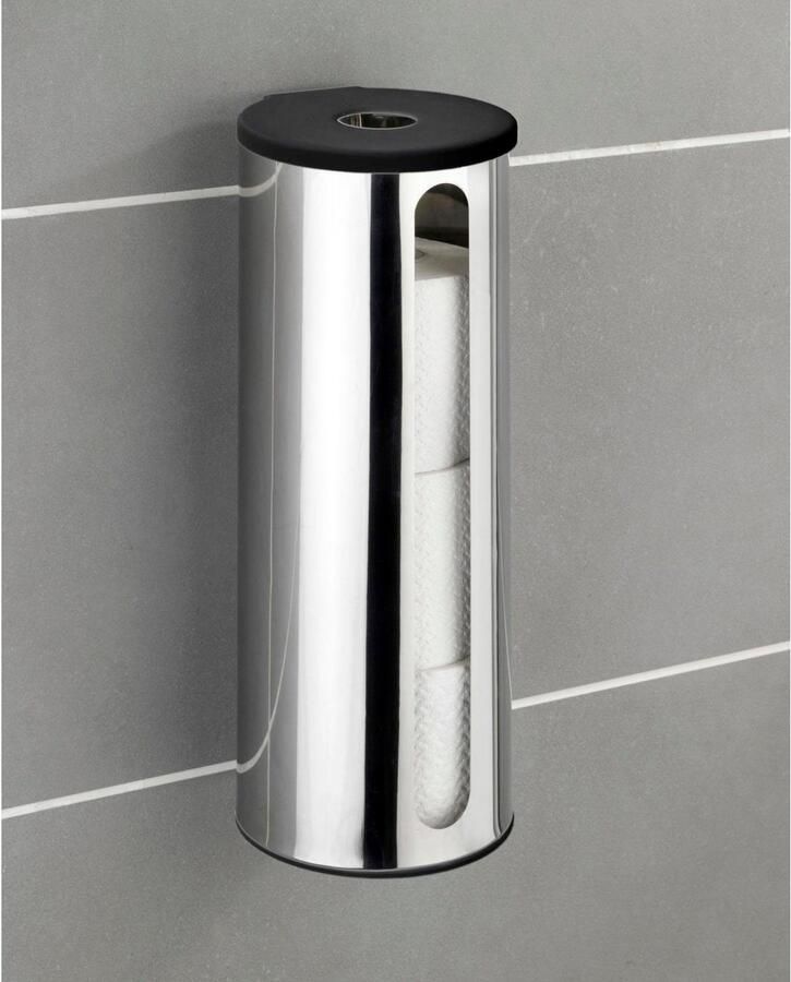 Wenko Toilet-voorraadrollenhouder Detroit Edelstaal Turbo-Loc