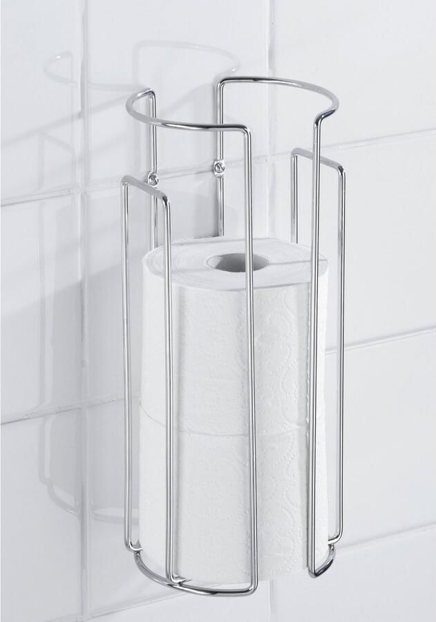 Wenko Toilet-voorraadrollenhouder Wandhouder Chroom voor 3 wieltjes