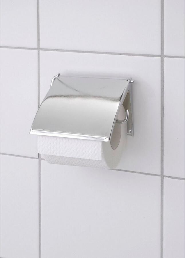 Wenko Toiletrolhouder Cover Chroom met gesloten model