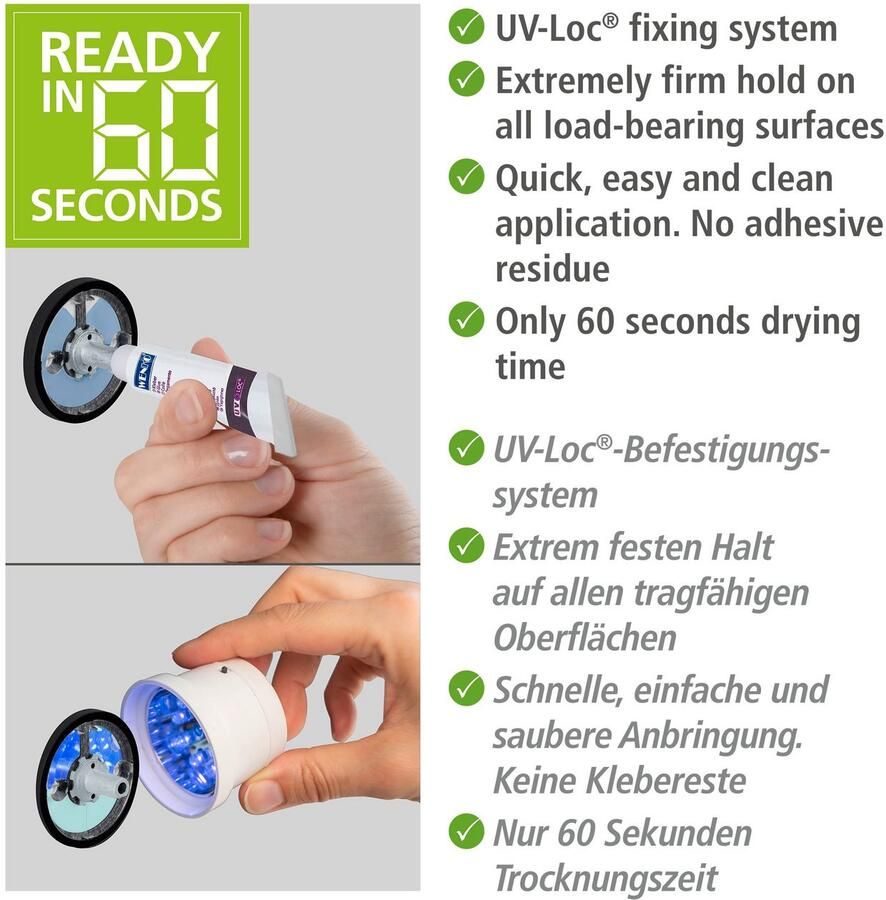 Wenko Toiletset UV-Loc Isera bevestigen zonder boren met uv-loc