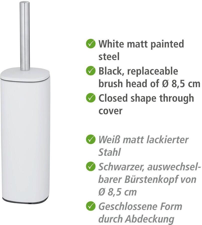 Wenko Toiletset Alassio van wit staal