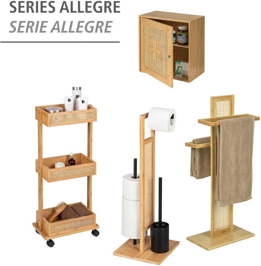 Wenko Toiletset Allegre van bamboe en rotan