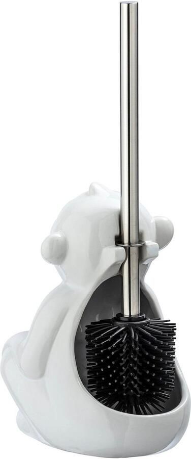 Wenko Toiletborstel En Houder Monkey Quiet 22 Cm Keramiek Wit