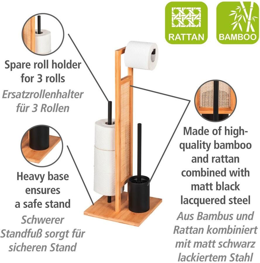 Wenko Toiletset Rivalta Allegre van rotan en bamboe
