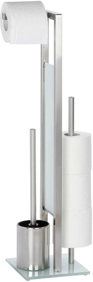 Wenko Toiletset Rivalta Edelstaal roestvrij inclusief 2 toiletborstels (1 stuk)