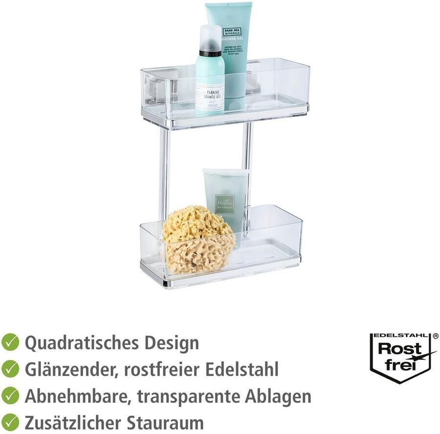 Wenko Wandplank Vacuum-Loc Quadro