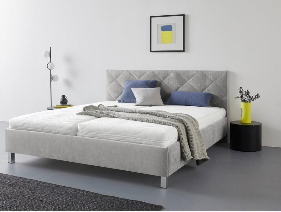 Westfalia Polsterbetten Gestoffeerd bed Padua met ruitvormig quiltwerk keuze uit 3 verschillende typen matrassen