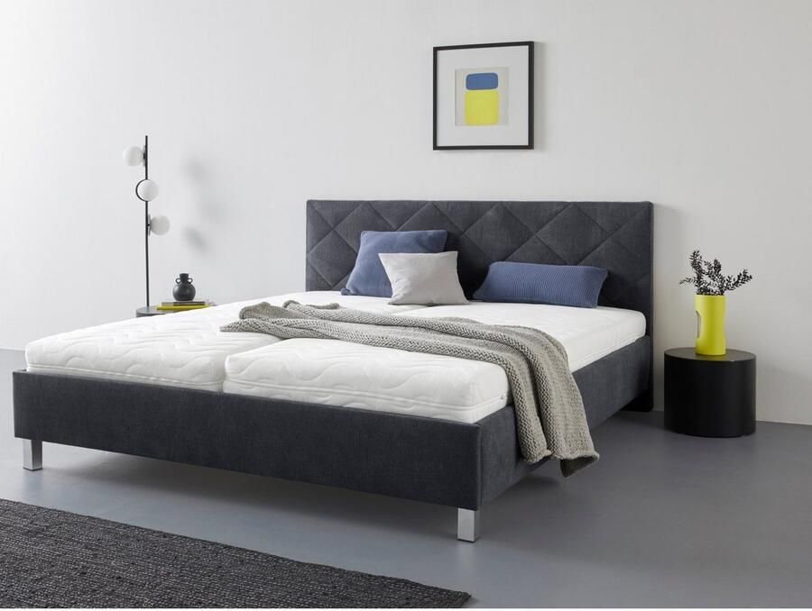 Westfalia Polsterbetten Gestoffeerd bed Padua met ruitvormig quiltwerk keuze uit 3 verschillende typen matrassen