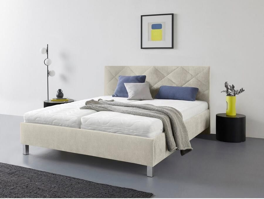 Westfalia Polsterbetten Gestoffeerd bed Padua met ruitvormig quiltwerk keuze uit 3 verschillende typen matrassen