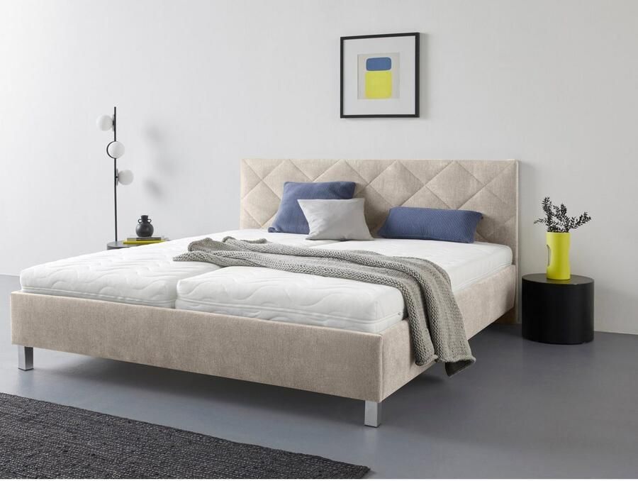 Westfalia Polsterbetten Gestoffeerd bed Padua met ruitvormig quiltwerk keuze uit 3 verschillende typen matrassen