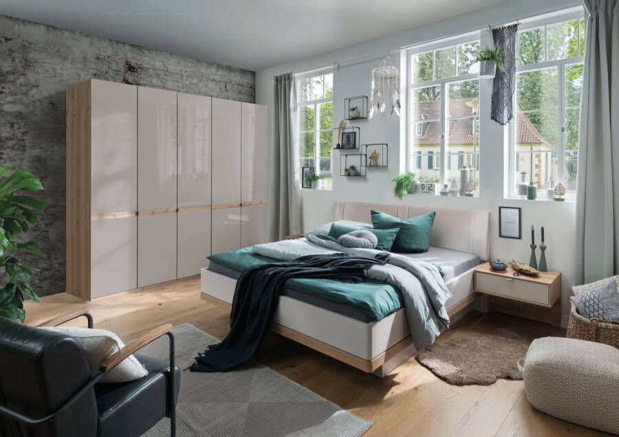 WIEMANN Futonbed Barcelona zwevend voetbord met randafwerking opzij