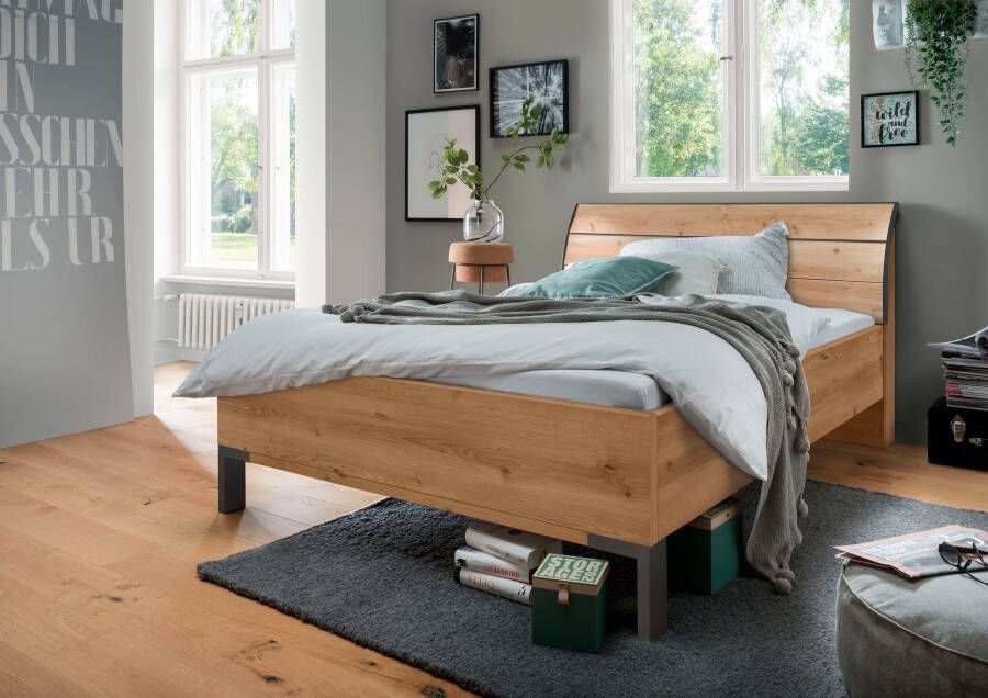 WIEMANN Futonbed Monaco met stijlvol houten hoofdbord made in germany