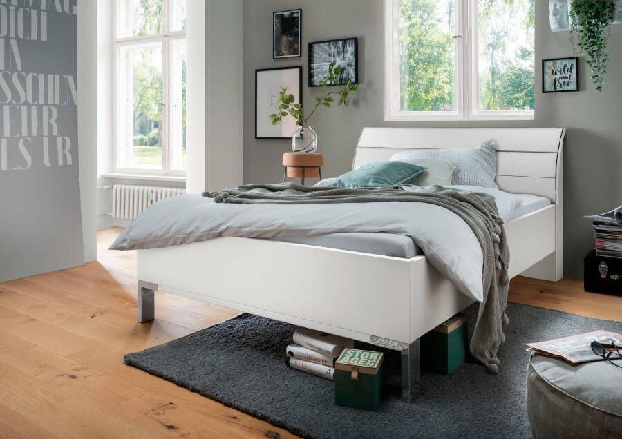 WIEMANN Futonbed Monaco met stijlvol houten hoofdbord made in germany