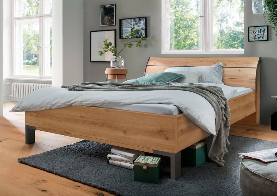 WIEMANN Futonbed Monaco met stijlvol houten hoofdbord made in germany