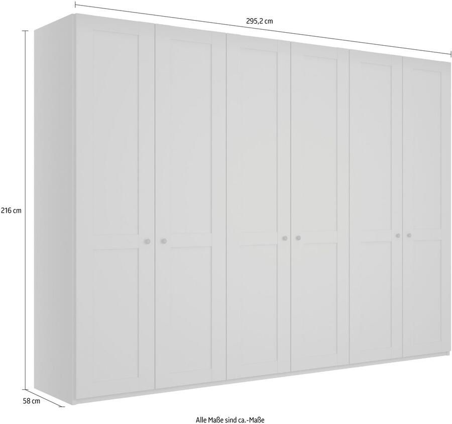 WIEMANN Draaideurkast Göteborg Kledingkast Kast Linnenkast incl. deurdemping duurzame kwaliteit veel opbergruimte