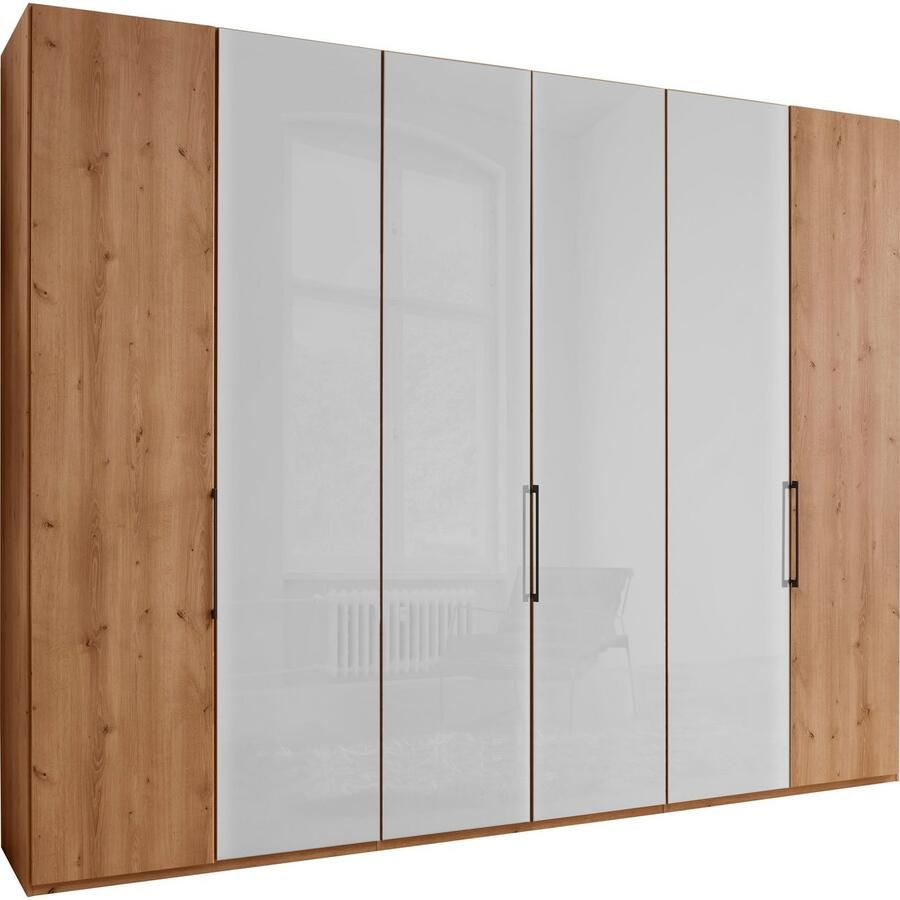 WIEMANN Draaideurkast Monaco met deels glazen front en hoogwaardig beslag inclusief deurdemping