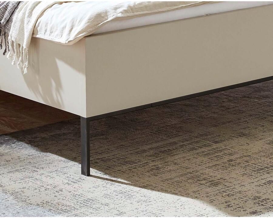 WIEMANN Futonbed Asti Afwerking imitatie wit eiken slede in leisteen