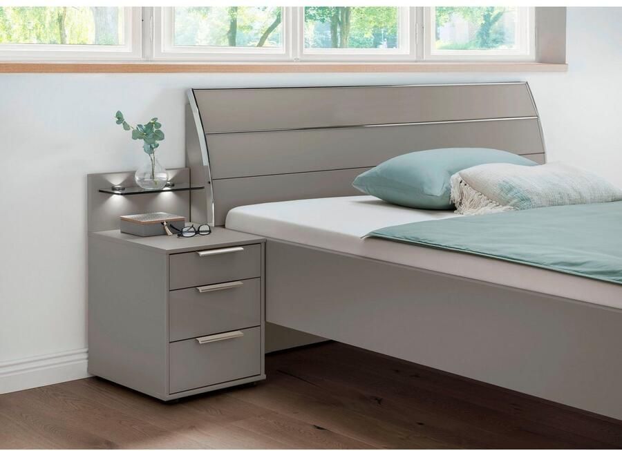 WIEMANN Futonbed Monaco 4-voudig in hoogte verstelbaar met stijlvol houten hoofdbord made in germany