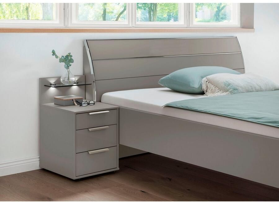 WIEMANN Futonbed Monaco 4-voudig in hoogte verstelbaar met stijlvol houten hoofdbord made in germany