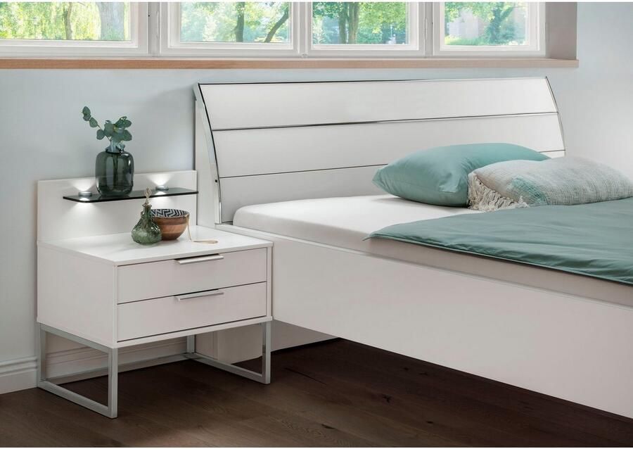WIEMANN Futonbed Monaco 4-voudig in hoogte verstelbaar met stijlvol houten hoofdbord made in germany