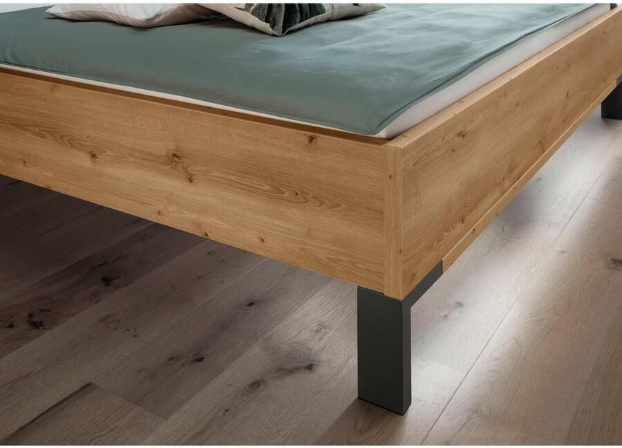 WIEMANN Futonbed Monaco Bedframe comfortabel gestoffeerd hoofdbord Gestoffeerd hoofdeinde van kunstleer verschillende maten in comforthoogte