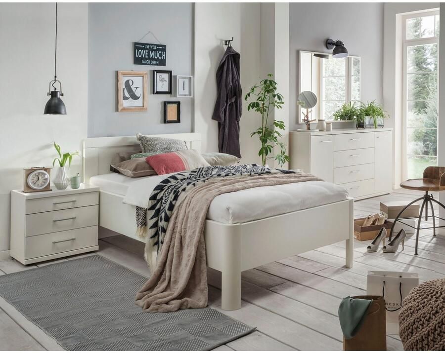 WIEMANN Houten bed Bern Bedframe voor slaapkamer verschillende maten en kleuren in comforthoogte