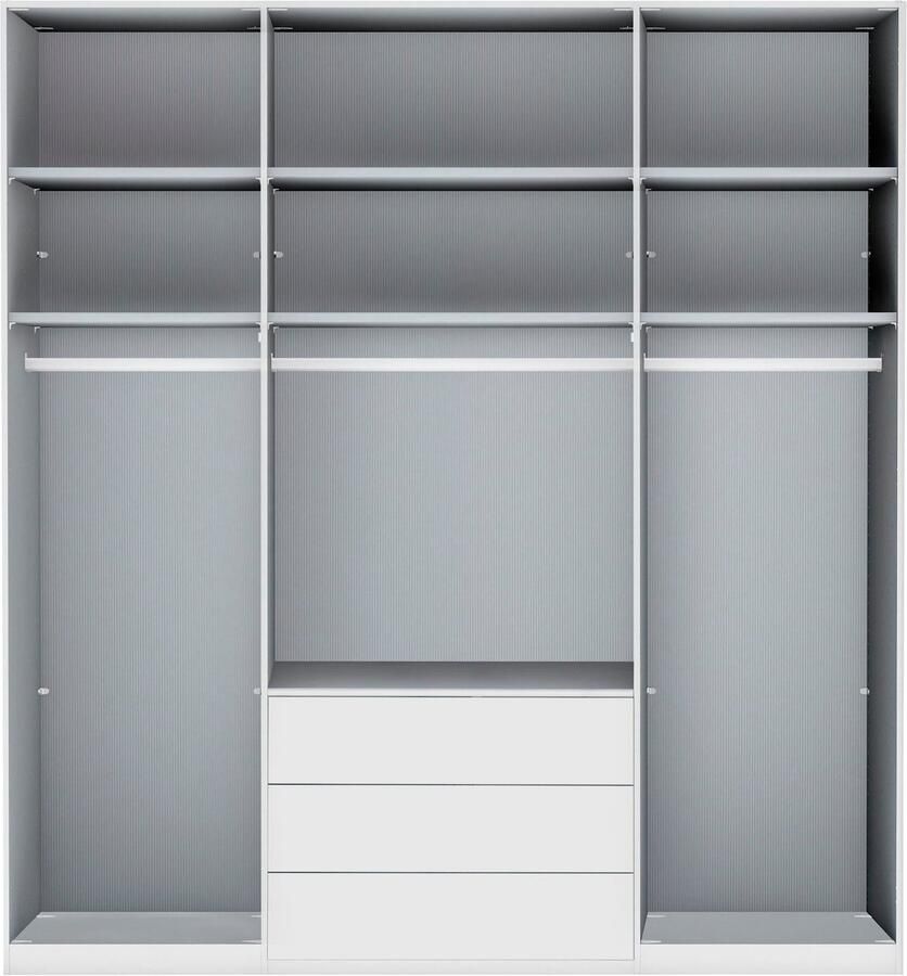 WIEMANN Vouwdeurkast Monaco met glazen front en hoogwaardig beslag