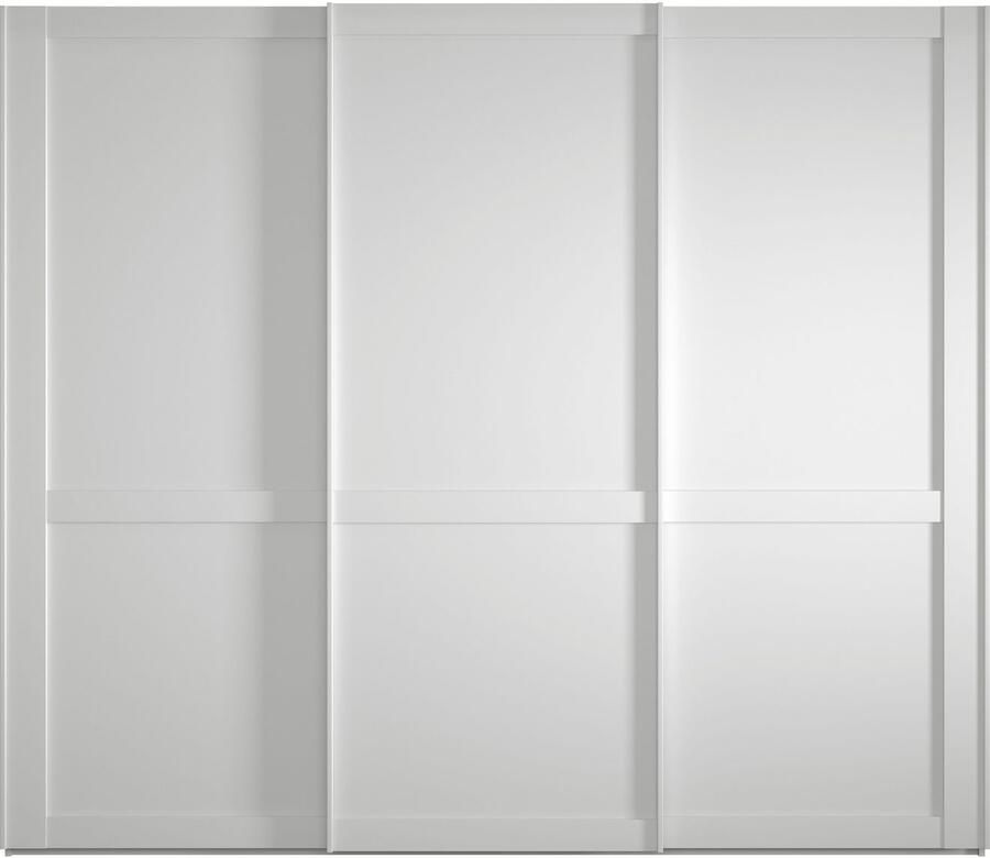 WIEMANN Zweefdeurkast Göteborg Horizontale strook en greeplijsten in rompkleurtint