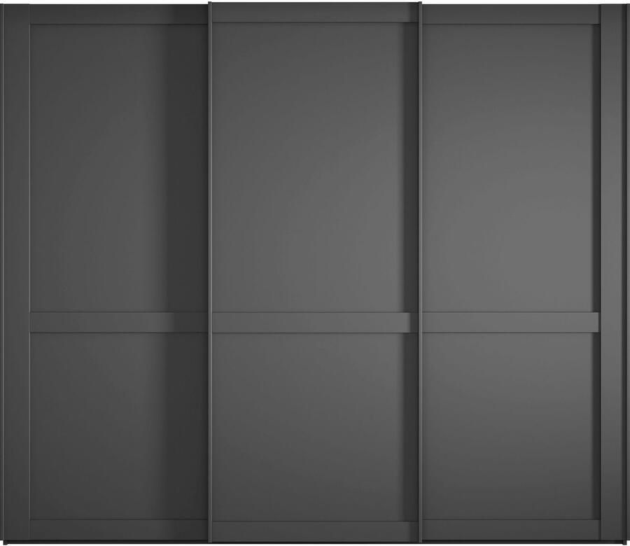 WIEMANN Zweefdeurkast Göteborg Horizontale strook en greeplijsten in rompkleurtint