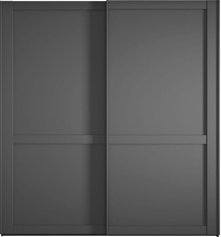 WIEMANN Zweefdeurkast Göteborg Horizontale strook en greeplijsten in rompkleurtint